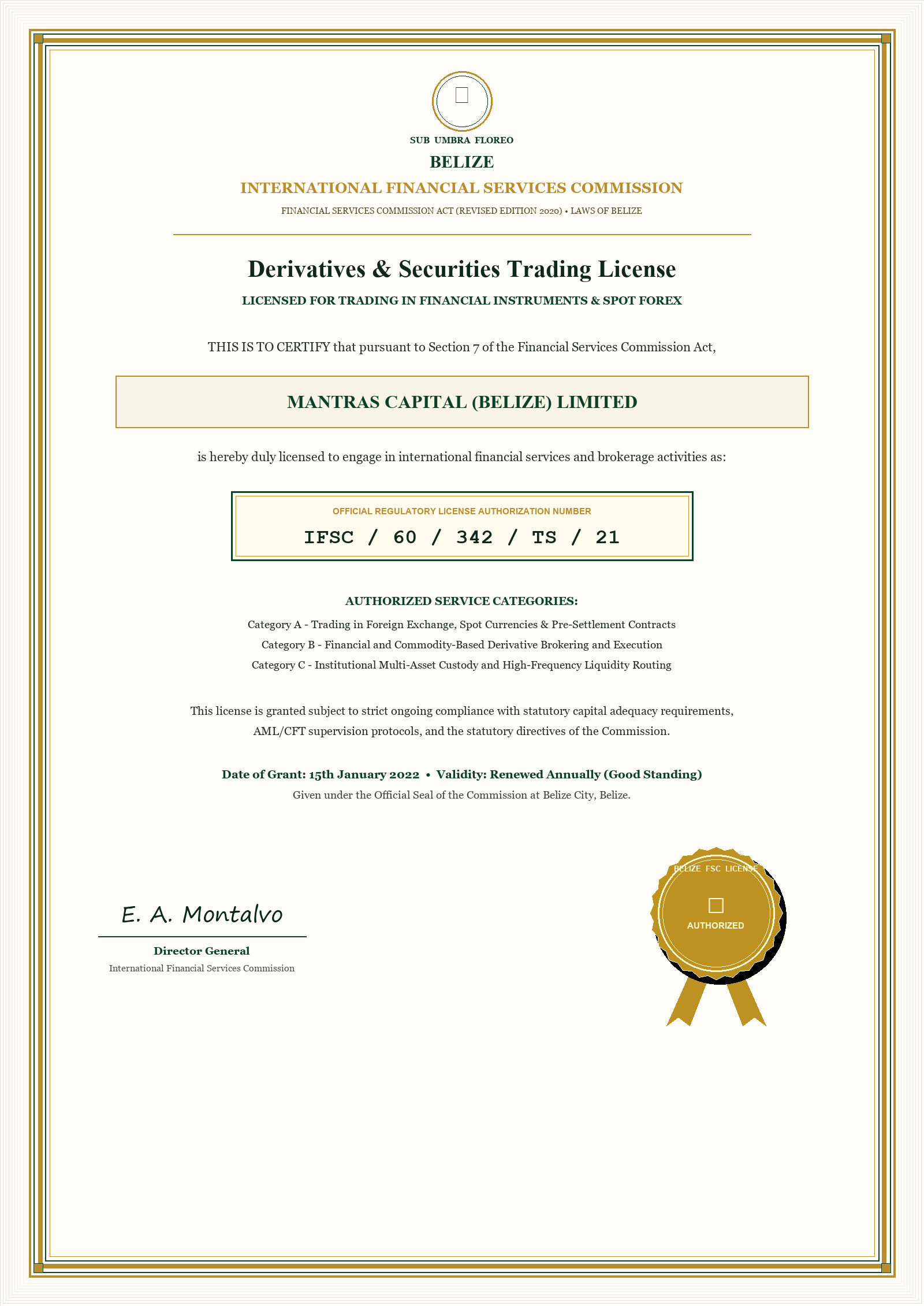 Global Financial Dealing & Derivatives License